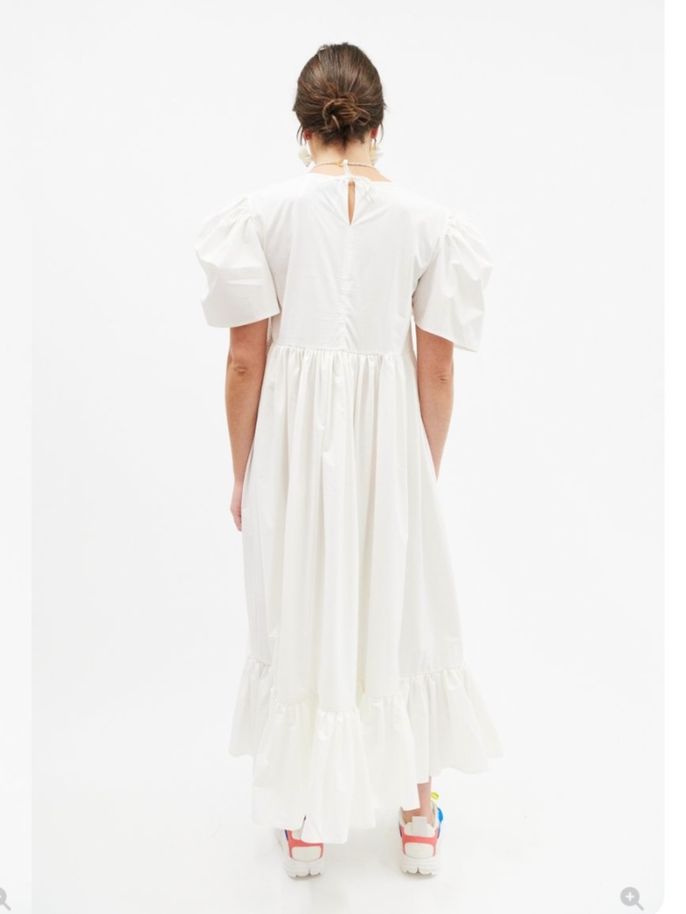 Naya Rea Elizaveta Puff Sleeve Ruffled Hem Dress Size M (US )/ 10 (UK) - Picture 5 of 6